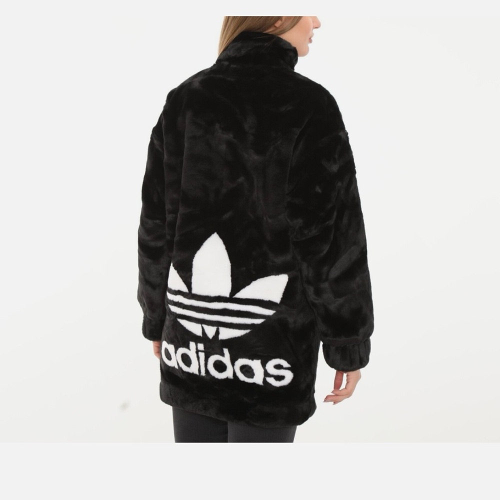 Adidas faux fur jacket